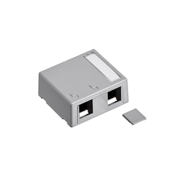 Leviton 41089-2GP Surface-Mount QuickPort Box Plenum-Rated 2-Port Replacement MPN