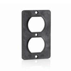 Leviton 3051-E Cover Plate Standard Duplex Receptacle Thermoplastic Black