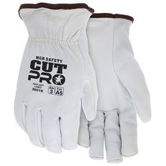 MCR Safety 3601KXXXL Premium Grade General Purpose Gloves, Drivers, Gunn Pattern/Standard Finger/Straight Thumb Style, 3XL, Grain Goat Skin Leather