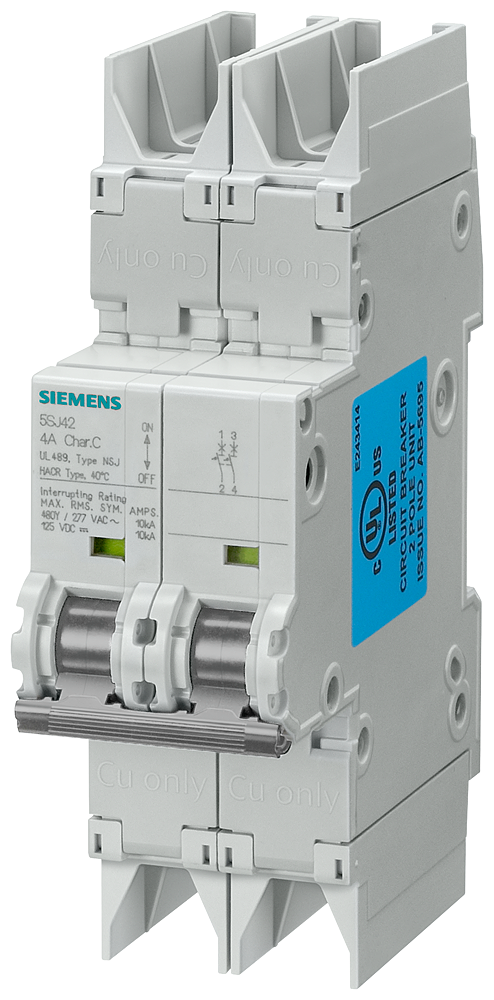 Siemens 5SJ4220-7HG42 Sentron 5SJ4 MCB, 2P 240 VAC 20 A