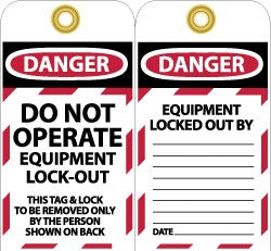 ACCUFORMNMC Accuformnmc LOTAG11-25 Lockout Danger Tag Vinyl 25-pack