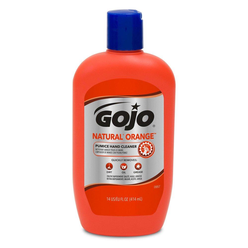 Gojo 0958-04 Natural Orange Pumice Hand Cleaner - 1/2 Gallon Pump Bottle