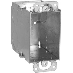 Appleton 333D Square Corner Gangable Switch Box, Steel, 18 cu-in, 1 Gang, 9 Knockouts