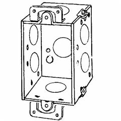 Appleton 222 Square Corner Gangable Switch Box, Steel, 12.5 cu-in, 1 Gang, 7 Knockouts