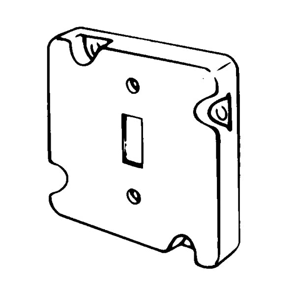 Appleton 8489 Raised Electrical Box Cover, 4-11/16 in L x 4-11/16 in W x 1/2 in D, Toggle Switch