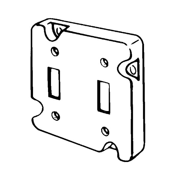 Appleton 8490 Raised Electrical Box Cover, 4-11/16 in L x 4-11/16 in W x 1/2 in D, Toggle Switch