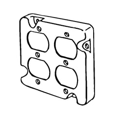 Appleton 8492N ETP Raised Square Box Cover Duplex Receptacle 4-11/16 in x 4-11/16 in x 1/2 in