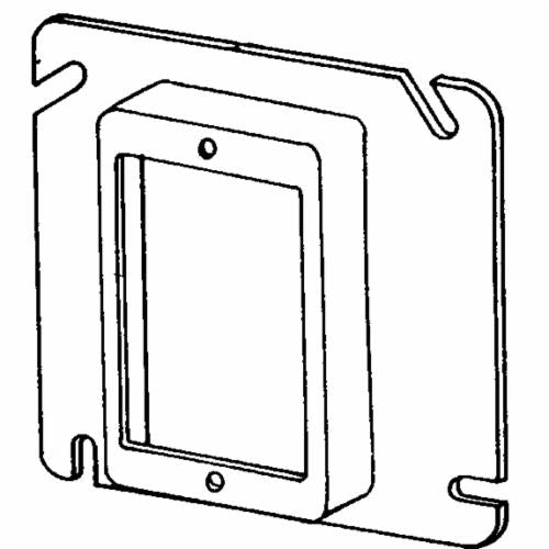 Appleton 8485C ETP 1-Device Raised Square Box Cover 4-11/16 in x 4-11/16 in x 5/8 in Steel