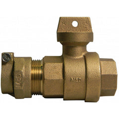 A.Y. McDonald 5133-167 1 in. CTS Compression x FNPT Brass Curb Stop