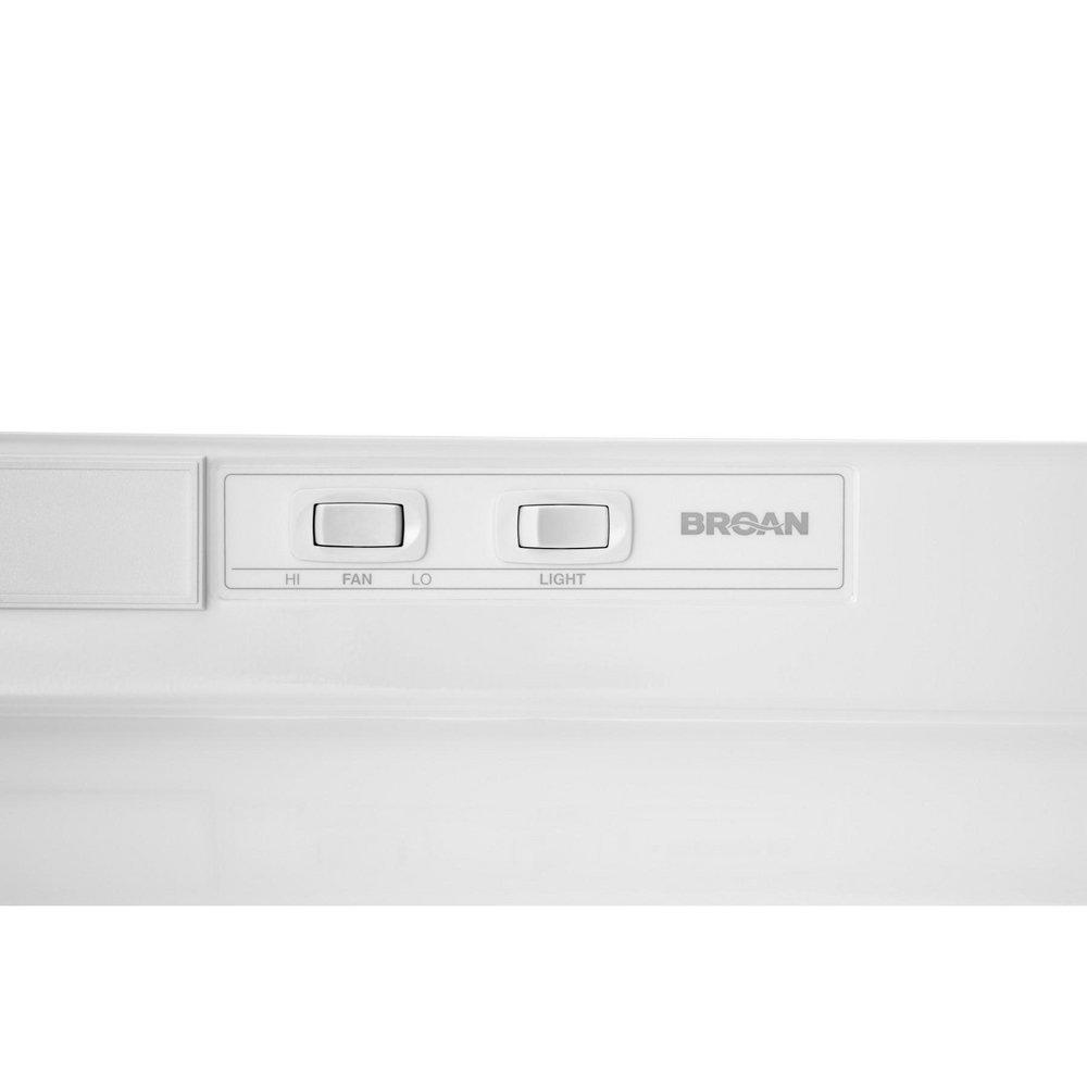 Broan-NuTone F403011 White-on-White Range Hood 230 MAX CFM 30 in Ducted