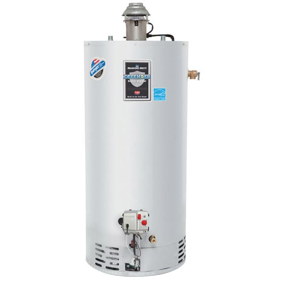 Bradford White RG2D40S6N Defender Safety System Gas Water Heater 38000 Btu/hr 40 gal Tank Natural Gas Fuel Atmospheric Vent