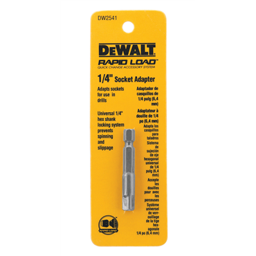 DeWalt DW2541 Hardened Steel Dark Gray Standard Socket Adapter