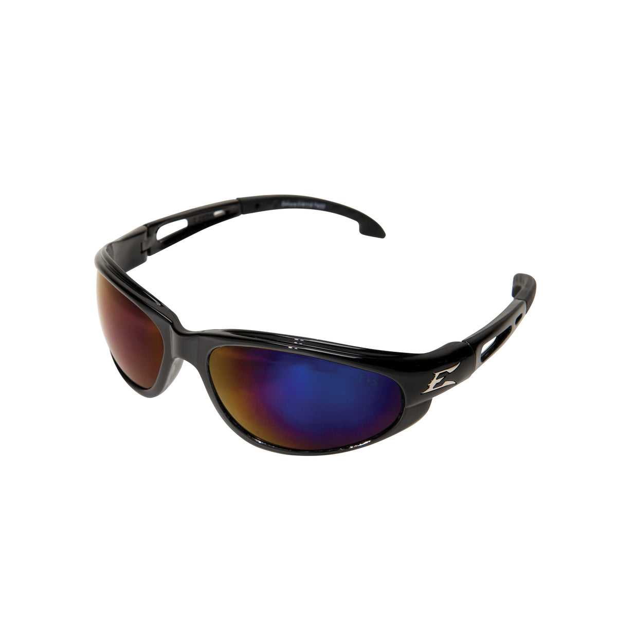 Edge SW118 Dakura Non-Polarized Protective Glasses, Anti-Scratch, Blue Mirror Lens, Full Framed/Wraparound Frame