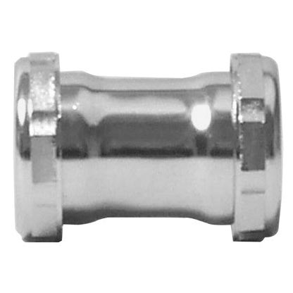 JB Industries 448 Slip Coupling 1-1/4 in Nominal Brass Polished Chrome