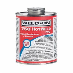 IPS Corporation 13751 Weld-On 750 HOTWELD Low VOC Medium Bodied Fast Setting High Strength Solvent Cement With Applicator Cap, 1 qt Metal Can