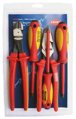 Knipex 9K 98 98 22 US 5-Piece Pliers Screwdriver Tool Set With Linemans Pliers 1,000 V Insulated