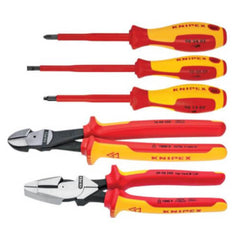 Knipex 9K 98 98 22 US 5-Piece Pliers Screwdriver Tool Set With Linemans Pliers 1,000 V Insulated