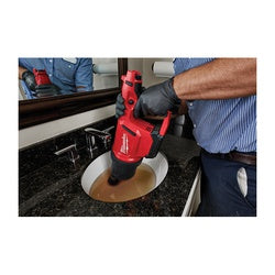 Milwaukee 2572A-21 M12 AIRSNAKE Cordless Drain Cleaning Air Gun Kit, 1 to 4 in Drain Line, 35 ft Max Run, 12 VDC