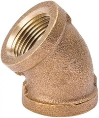 B&K 451-002NL 45 Deg Pipe Elbow, 3/8 in, MNPT, 125 lb, Red Brass