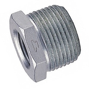 B&K 511-941 Hex Head Pipe Bushing, 3/4 x 1/4 in, NPT, 150 lb, Malleable Iron, Galvanized