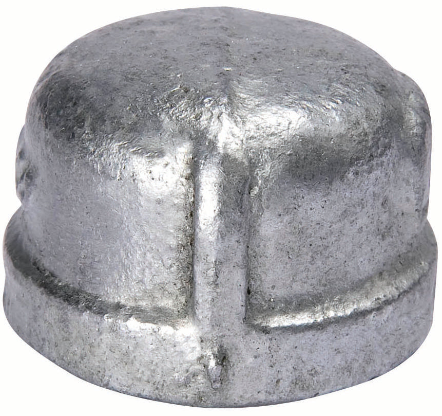 B&K 511-408 Pipe Cap, 2 in, NPT, 150 lb, Malleable Iron, Galvanized