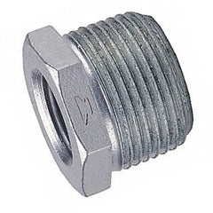 B&K 511-974 Hex Head Pipe Bushing, 1-1/2 x 3/4 in, NPT, 150 lb, Malleable Iron, Galvanized