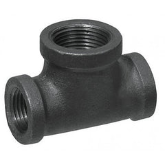 B&K 520-544 Reducing Pipe Tee, 1 x 3/4 x 3/4 in, NPT, 150 lb, Malleable Iron, Black Oxide