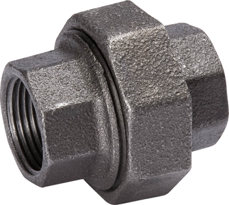 B&K 521-703 Pipe Union, 1/2 in, NPT, 150 lb, Malleable Iron, Black Oxide