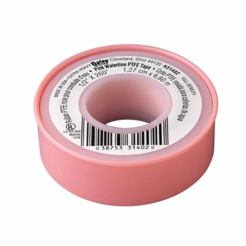 Oatey 31402D Thread Seal Tape, 260 in L x 1/2 in W x 0.0027 to 0.0037 in Thk, 10000 psi