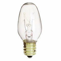 SATCO S3902 Dimmable Incandescent Lamp, 7 W, E12 Candelabra, C7 Shape, Replacement MPN