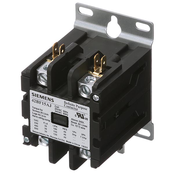 Siemens 42BF15AL Contactor 42DP 30A 2P Open 277V