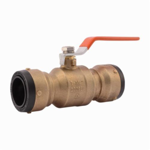 Sharkbite UXLB35 2XL Large Diameter Ball Valve, 1-1/4 in, Push-Fit, Brass Body, Full Port