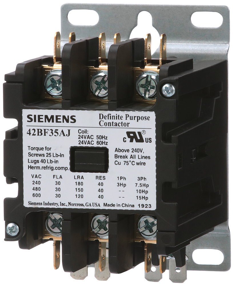 Siemens 42BF35AJ Contactor 42DP 30A 3P Open 24V