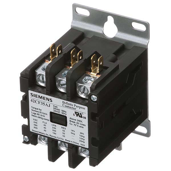 Siemens 42CF35AJ Contactor, 40A, 3P, 24VAC