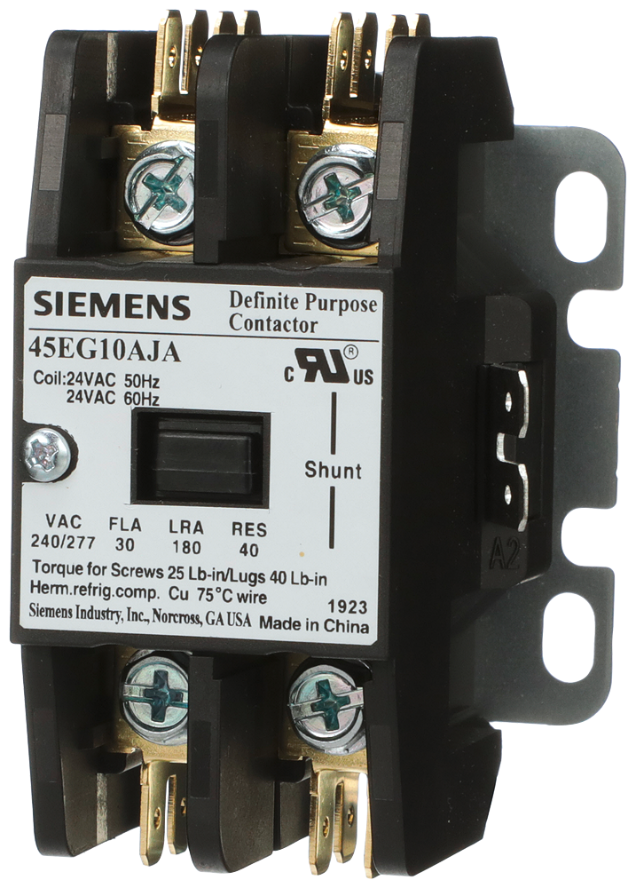 Siemens 45EG10AJA Contactor, 45DP, 30A, 1P, Open, 24V