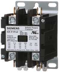 Siemens 42CF15AJ Contactor, 42DP, 40A, 2P, 24V Coil