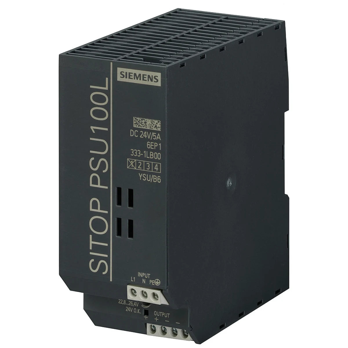 Siemens 6EP13331LB00 SITOP PSU100L 24 V/5 A Stabilized Power Supply Input 120/230 V AC Output 24 V/5A DC