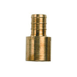 Sioux Chief 644XG3 1-Piece Straight Adapter, 3/4 in, F1807 Crimp x Female C, Brass