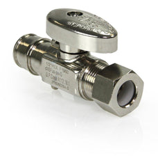 Uponor LF4865038 ProPex 1/2 x 3/8 in F1960 x Compression Oval Handle Straight Supply Stop Valve