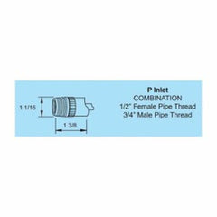 Woodford 22CP-12-MH Model 22 Freezeless Horizontal Mount Hot and Cold Wall Faucet, 1/2 in, Combination MNPT x Female C, 12 in THK Wall