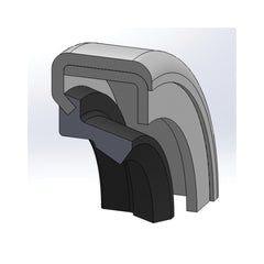 Dichtomatik VA-325 12.697 Nominal Shaft Dia NBR (Buna) V-Ring