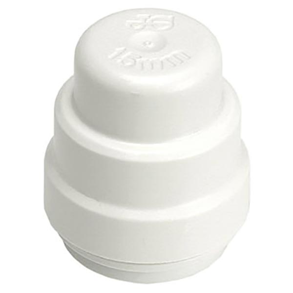 John Guest PSEI4636 Pipe End Cap, 1 in, CTS, Polypropylene