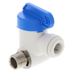 John Guest ASVPP2LF 3/8 in. Male Compression x Compression x OD Tube Lever Handle Angle Supply Stop Valve in White