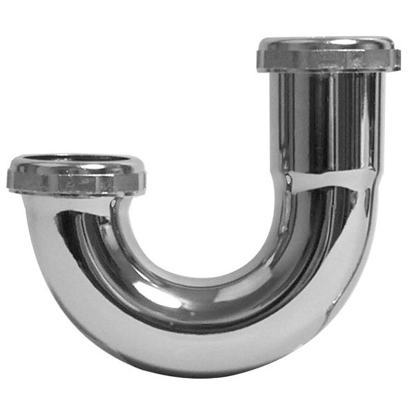 JB Industries 130X J-Bend 1-1/4 in 22 ga Brass Polished Chrome