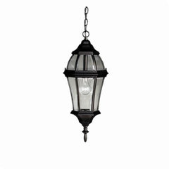 Kichler 9892BK Traditional Hanging Pendant Fixture, (1) Incandescent Lamp, 120 VAC, Painted Black Housing