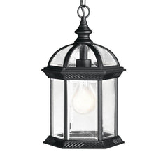 Kichler 9835BK Barrie Hanging Outdoor Pendant Fixture 100W 1-Light