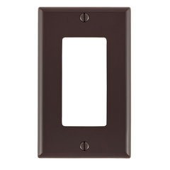 Leviton 80401-N Decora Standard Size Wallplate 1 Gang Brown