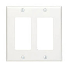 Leviton 80409-N 2-Gang Standard Size Thermoplastic Nylon Brown GFCI Device Mount Decora Wallplate