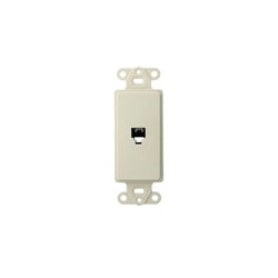 Leviton 40649-T Decora Insert, 6P4C, Light Almond