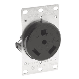 Leviton 7313 Straight Blade Receptacle 125 Volt 30 Amp 2 Pole 3 Wire NEMA TT-30R